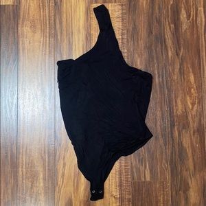 black body suit one shoulder